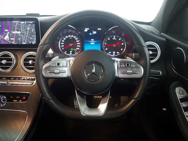 メルセデス・ベンツ Ｃ２２０ｄ アバンギャルド　AMGライン 兵庫県 2019(平31)年 3.9万km ダイヤモンドホワイト 純正ナビ/バックカメラ/TV/カープレイ/エアサス/オートハイビーム/黒革/パワーシート/シートヒーター/ACC/LKA/BSM
