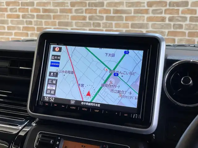 スズキ スペーシア カスタム HYBRID XS ターボ 岩手県 2018(平30)年 5.8万km ブレイブカーキパール/ブラック2トーン ワンオーナー/４WD/ターボ/全方位モニター/両側パワースライドドア/カラーヘッドアップディスプレイ/パドルシフト/スズキセーフティサポート/デュアルセンサーブレーキサポート/車線逸脱抑制機能/ハイビームアシスト/クルーズコントロール/リヤパーキングセンサー/横滑り防止装置/アイドリングストップ/サーキュレーター/ロールサンシェード/シートヒーター/純正ナビ/（CD/DVD/フルセグ/SD/USB/Bluetooth）/ステアリングスイッチ/LEDヘッドライト/純正15インチアルミホイール