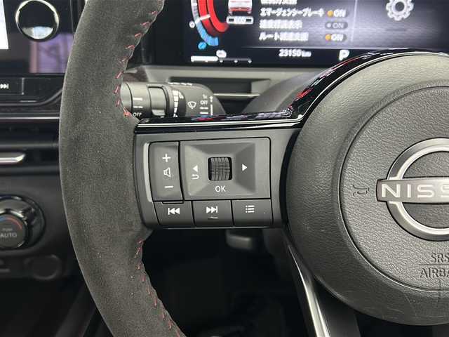 日産 オーラ ニスモ 宮城県 2021(令3)年 2.4万km スーパーブラック プロパイロット/ハーフレザーシート/インテリジェントエマージェンシーブレーキ/インテリジェントBSI/インテリジェントアラウンドビューモニター/駐車支援/標識検知支援/純正9型ナビ/・BT・USB・HDMI/フルセグTV/デジタルインナーミラー/革巻きステアリング/ステアリングスイッチ/LEDヘッドライト/LEDフォグライト/純正ドライブレコーダー（フロント）/ビルドインETC2.0/電動パーキングブレーキ/プッシュスタート/スマートキー×2/純正フロアマット/純正17インチアルミホイール/横滑り防止装置/ワイヤレス充電