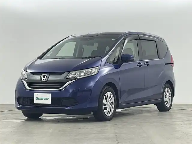 ホンダ フリード ハイブリット G ホンダセンシング 福島県 2016(平28)年 5.9万km コバルトブルーパール ホンダセンシング　/・CMBS/・車線逸脱警報/・誤発信抑制機能/・標識認識機能/・レーダークルーズコントロール/純正ナビ　/【AM/FM/DVD/CD/Bluetooth/フルセグ】/型番:VXM164VFI/ドライブレコーダー　/ＥＴＣ　/両側パワースライドドア　/エンジンスターター　/バックカメラ　/ハーフレザーシート　/ステアリングスイッチ　/・革巻きステアリング　/フロント熱線/プッシュスタート/・スマートキー/・スペアキー/LEDライト/・オートライト/ウィンカーミラー/純正フロアマット