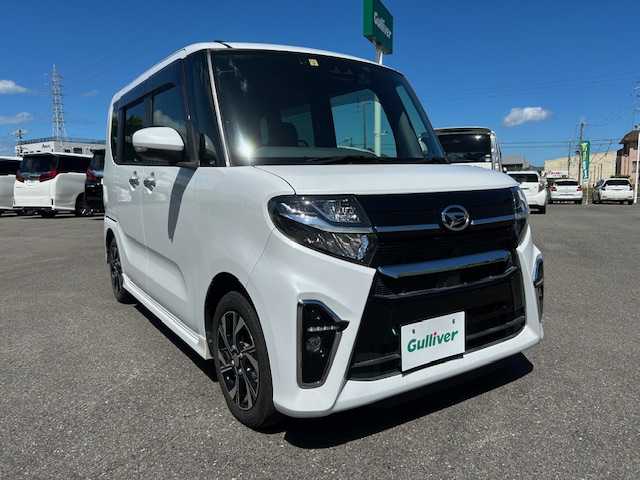 ダイハツ タント カスタム X セレクション 大阪府 2020(令2)年 3.4万km シャイニングホワイトパール 社外ナビ(BT/フルセグ)/バックカメラ/衝突被害軽減/レーンキープアシスト/横滑り防止装置/盗難防止装置/アイドリングストップ/コーナーセンサー/両側パワースライドドア/ハーフレザーシート/シートヒーター/ビルトインETC/LEDヘッドライト/オートライト/オートマチックハイビーム/エンジンスタートボタン