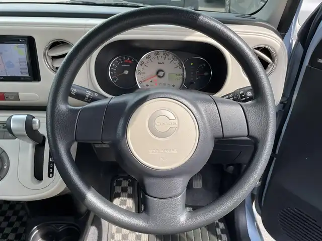 ダイハツ ミラ ココア プラスX 滋賀県 2012(平24)年 6.6万km ミストブルーマイカメタリック 社外6.1インチナビ/【CD/DVD/ワンセグTV/AUX】/バックカメラ/前方ドライブレコーダー/プッシュスタート/スマートキー/ドアバイザー/純正フロアマット