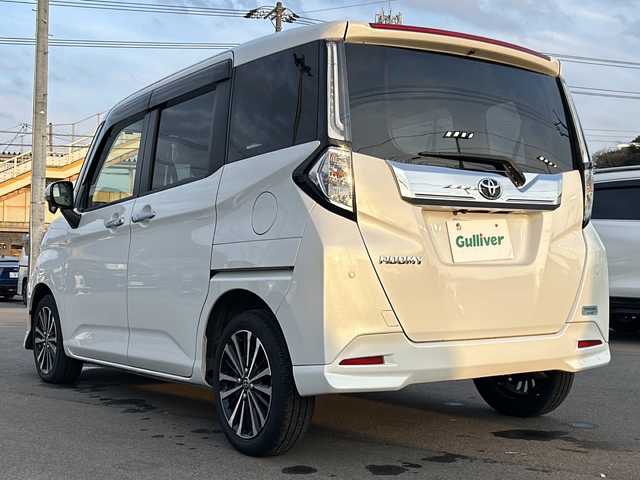 トヨタ ルーミー カスタムG－T 山口県 2022(令4)年 5万km パールホワイトⅢ 純正７型ナビ(NSZT-W68T)/・Bluetooth接続/・フルセグTV/・AM/FM/CD/DVD/両側パワースライドドア/ビルトインETC/レーダークルーズコントロール/オートブレーキホールド/バックカメラ/衝突軽減システム/純正15インチアルミホイール/LEDヘッドライト/フォグランプ/オートライト/スマートキー/ステアリングスイッチ/純正フロアマット/ダブルエアバッグ