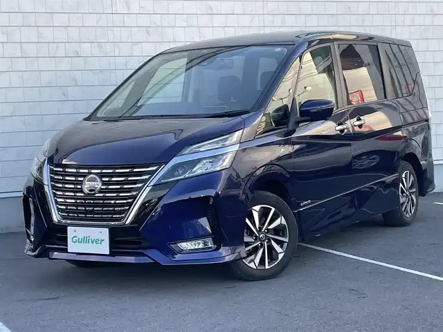 日産 セレナ ハイウェイスター V 栃木県 2021(令3)年 5.5万km アズライトブルー 純正ナビ/フルセグTV/バックカメラ/インテリジェントアラウンドビューモニター/ビルトインETC/ドライブレコーダー/インテリジェントルームミラー/全方位運転支援システム/インテリジェントエマージェンシーブレーキ/クルーズコントロール/プロパイロット/ハンズフリーパワースライドドア(両側)/LEDヘッドランプ/オートライト/純正16インチアルミ/革巻きステアリング/オートエアコン/インテリジェントキー/禁煙車/保証書