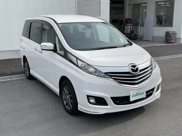 マツダ ビアンテ グランツ スカイアクティブ 兵庫県 2013(平25)年 9.2万km クリスタルホワイトパールマイカ ●MITSUBISHIナビ/●地デジ視聴可/●両側パワースライドドア/●バックモニター/●ETC/●ドライブレコーダー/●クリーンインテリアパッケージ/●コンフォートパッケージ/●i-stop/●ヒルローンチアシスト/●HIDヘッドランプ/●オートエアコン/●アドバンストキーレスエントリー/●スマートシステム/●SRSエアバック（運転席・助手席）