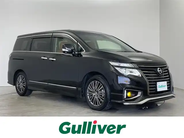 日産 エルグランド 250HWS Sジェットブラック アーバンクロム 埼玉県 2020(令2)年 3.6万km ファントムブラック サンルーフ　純正ナビ　フリップダウンモニター　アラウンドビューモニター　茶レザーシート　ビルトインＥＴＣ　３６０度ドライブレコーダー　レーダークルーズコントロール　シートヒーター　ＬＥＤヘッドライト