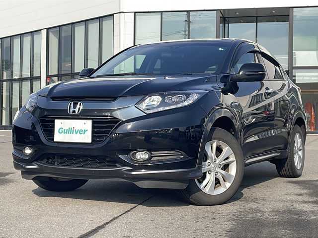 ホンダ ヴェゼル ハイブリッド X 青森県 2014(平26)年 12.1万km クリスタルブラックパール ・4WD/・純正ナビ/・バックカメラ/・Bluetooth/・衝突軽減ブレーキ/・クルーズコントロール/・プッシュスタート/・スマートキー/・パドルシフト/・純正16AW/・純正LEDヘッドライト/・純正フォグ/・ETC/・保証書・取説あり