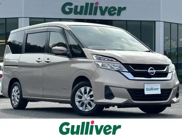 日産 セレナ X 島根県 2017(平29)年 7.9万km カシミヤグレージュ 登録時走行距離79854km/ワンオーナー/純正SDナビ(Bluetooth/AM/FM/CD/DVD)/フルセグTV/両側パワースライドドア/ブラウンハーフレザーシート/全周囲/サイド/バック/フロントカメラ/クルーズコントロール/ビルトインETC/ロールサンシェード/シートバックテーブル/純正フロアマット/前後コーナーセンサー/LEDヘッドライト/オートライト/レーンキープアシスト/横滑り防止装置/衝突被害軽減ブレーキ/ダブル/カーテンエアバッグ/ウィンカーミラー/ドアバイザー/禁煙車/取扱説明書/保証書