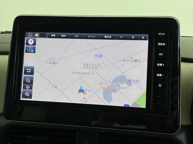 日産 ルークス X 茨城県 2023(令5)年 1.4万km フローズンバニラパール 純正９型ナビ　フルセグＴＶ　パノラミックビューモニター　片側パワースライドドア　アイドリングストップ　衝突軽減ブレーキ　純正フロアマット　コーナーセンサー　スマートキー　純正フロアマット　禁煙車