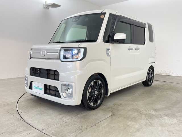 ダイハツ ウェイク G ターボ リミテッド SAⅢ 兵庫県 2020(令2)年 2.1万km パールホワイトⅢ ・純正8インチナビ/・フルセグ・BT・DVD・HDMI・USB/・全方位カメラ/・両側パワースライドドア/・ETC/・社外前方ドライブレコーダー/・スマートアシストIII/・衝突軽減ブレーキ/・レーンキープアシスト/・オートハイビーム/・誤発進抑制機能/・ステアリングスイッチ/・スマートキー/・プッシュスタート/・LEDヘッドライト/・フォグランプ/・オートライト/・社外マフラー/・純正16インチアルミホイール