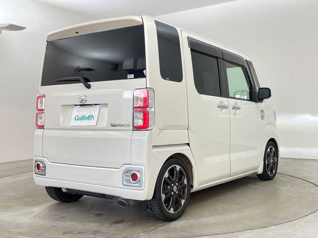 ダイハツ ウェイク G ターボ リミテッド SAⅢ 兵庫県 2020(令2)年 2.1万km パールホワイトⅢ ・純正8インチナビ/・フルセグ・BT・DVD・HDMI・USB/・全方位カメラ/・両側パワースライドドア/・ETC/・社外前方ドライブレコーダー/・スマートアシストIII/・衝突軽減ブレーキ/・レーンキープアシスト/・オートハイビーム/・誤発進抑制機能/・ステアリングスイッチ/・スマートキー/・プッシュスタート/・LEDヘッドライト/・フォグランプ/・オートライト/・社外マフラー/・純正16インチアルミホイール