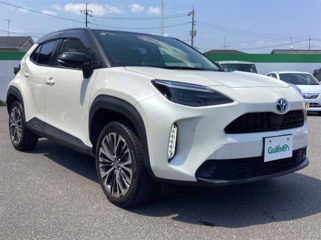 トヨタ ヤリスクロス ハイブリッド Z 岡山県 2021(令3)年 4.6万km ブラックマイカ/ホワイトパールクリスタルシャイン 2トーン 純正ナビ/フルセグTV/BT/全方位カメラ/ETC/ハーフレザーシート/パワーシート/Ｄ/Ｎシートヒーター/ハンドルヒーター/ドラレコ/純正18ＡＷ/LEDヘッドライト/オートライト/オートハイビーム/コーナーセンサー/衝突軽減ブレーキ/レーンキープアシスト/アダプティブクルーズコントロール/オートホールド/スマートキー/プッシュスタート