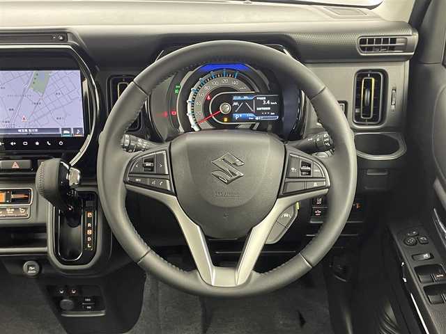 スズキ ハスラー HYBRID X 埼玉県 2025(令7)年 0.1万km未満 ブルーイッシュブラックパール3 届出済未使用車　/純正９インチナビ　/CD DVD 地デジＴＶ Bluetooth/全方位モニター　/スズキセーフティサポート/衝突軽減ブレーキ/レーダークルーズコントロール/レーンキープアシスト/クリアランスソナー /シートヒーター　　/LEDオートライト　/スマートキー/純正アルミホイール
