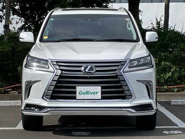レクサス ＬＸ 宮城県 2016(平28)年 3.4万km ホワイトパールクリスタルシャイン ４WD/純正ナビ/フルセグTV/バックカメラ/パノラマモニター/モデリスタエアロ/サンルーフ/レクサスセーフティシステム/・プリクラッシュセーフティ/・レーンディパーチャーアラート/・アダプティブハイビーム/・レーダークルーズコントロール/ブラインドスポットモニター/リアトラフィックアラート/リアエンターテイメントシステム/マークレビンソン/ヘッドアップディスプレイ/クールボックス/置くだけ充電/本革シート/シートヒーター/シートベンチレーション/ステアリングヒーター/エアサスペンション/LEDシーケンシャルシグナルランプ/ETC2.0/ドライブレコーダー/純正フロアマット/純正21インチアルミ/３列シート/パドルシフト