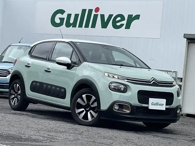 シトロエン シトロエン Ｃ３ インスパイアード by ジャパンコレクション 滋賀県 2020(令2)年 1.8万km 緑Ⅱ 純正ディスプレイオーディオ/　　　　（BT/AM/FM/Appel Carplay）/プッシュスタート/クルコン/バックカメラ/ドラレコ前後/レーンキープアシスト/ドラレコ前後/ETC/スペアキー1本