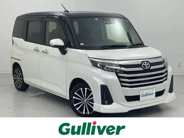 トヨタ ルーミー カスタムG－T 茨城県 2022(令4)年 2.9万km ブラックマイカメタリック/パールホワイト2トーン 純正ＤＡ/Bluetooth/フルセグ/radio/USB，iPod/AppleCarplay/AndroidAut/スマートアシスト/衝突回避支援ブレーキ機能/衝突警報機能/車線逸脱警報機能/路側逸脱警報/ふらつき警報/ブレーキ制御付誤発進抑制機能（前方・後方）/先行車発進お知らせ機能/アダプティブドライビングビーム/オートハイビーム/標識認識機能（進入禁止/最高速度/一時停止）/全車速追従機能付ACC（停止保持機能あり）/バックカメラ/両側パワースライドドア/LEDヘッドライト/オートライト/D+N席シートヒーター/純正AW/純正フロアマット/前後ドラレコ/前後コーナーセンサー