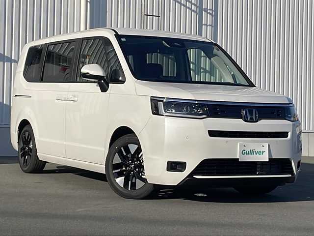 ホンダ ステップワゴン eHEV エアー EX 三重県 2025(令7)年 0.1千km プラチナホワイトパール 登録済未使用車/純正11.4型ナビ、フルセグTV/純正CD、DVD再生、Bluetooth/両側パワースライドドア/追従型クルーズコントロール/ブラインドスポットモニター/レーンキープ/パワーバックドア/シートヒーター/コーナーセンサー/スマートキー/プッシュスタート/パドルシフト/LEDオートライト/フォグランプ/オートホールド/USB、タイプC給電