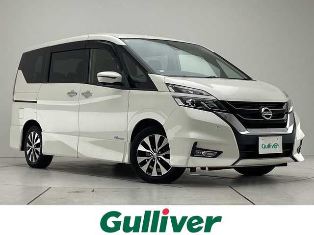 日産 セレナ ハイウェイスター Vセレクション 愛知県 2018(平30)年 6万km ブリリアントホワイトパール プロパイロット/SDナビ/フリップダウンモニター/全方位カメラ/両側パワースライドドア/レーダークルーズコントロール/コーナーセンサー/純正アルミホイール/LEDヘッドライト/リアオートエアコン/衝突軽減システム/フルセグ/CD DVD/Bluetooth/ステアリングスイッチ/スマートキー/プッシュスタート