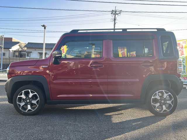 スズキ ハスラー HYBRID X ターボ 愛知県 2023(令5)年 1.3万km フェニックスレッドパール/ガンメタリック2トーンルーフ ・禁煙車/・ワンオーナー/・社外ナビ/フルセグTV/　(CN-HE02WD)/・Bluetooth/USB/・バックカメラ/・ETC/・ドライブレコーダー/・セーフティサポート/・デュアルカメラブレーキサポート/・車線逸脱警報/・ハイビームアシスト/・ふらつき警報/・先行車発進お知らせ/・アダプティブクルコン/・ルーフレール/・純正１５インチアルミ/・LEDオートライト/・フォグランプ/・プッシュスタート/・電動格納ミラーウインカー/・ドアバイザー/・純正フロアマット/・新車保証書/・取扱説明書