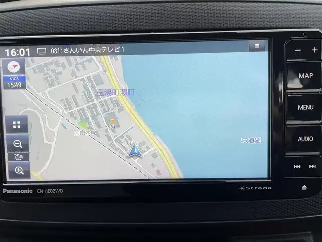 トヨタ ピクシスエポック L SAⅢ 島根県 2017(平29)年 2.9万km ブライトシルバーM 登録時走行距離28548km/社外ナビ(Bluetooth/AM/FM/CD/DVD)/フルセグテレビ/アイドリングストップ/衝突被害軽減ブレーキ/レーンキープアシスト/横滑り防止装置/前後コーナーセンサー/社外13インチAW/スペアキー/ドアバイザー/4WD/禁煙車