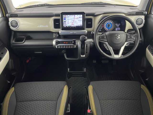 スズキ クロスビー HYBRID MZ 栃木県 2018(平30)年 1.5万km ラッシュイエローメタリック/ブラック2トーンルーフ 純正メモリーナビ(Panasonic CN-RZ846)/・Bluetooth/フルセグTV/CD/DVD/SD/USB/FM/AM/全周囲カメラ/スズキセーフティサポート/・デュアルセンサーブレーキサポート/・誤発進抑制/・車線逸脱抑制/・レーダークルーズコントロール/・標識認識/・先行車発進お知らせ　/シートヒーター(D/N席)/ドライブレコーダー/ビルトインETC/LEDヘッドライト/LEDフォグランプ/ドアバイザー/純正フロアマット/純正16インチアルミホイール/スマートキー×1本/サイド+カーテンエアバッグ