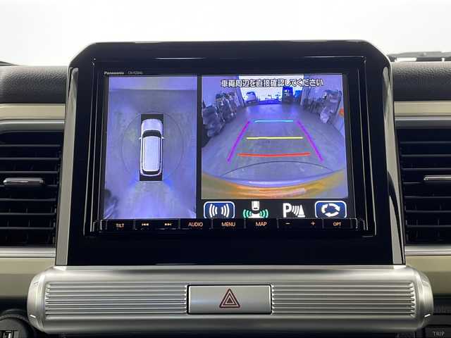 スズキ クロスビー HYBRID MZ 栃木県 2018(平30)年 1.5万km ラッシュイエローメタリック/ブラック2トーンルーフ 純正メモリーナビ(Panasonic CN-RZ846)/・Bluetooth/フルセグTV/CD/DVD/SD/USB/FM/AM/全周囲カメラ/スズキセーフティサポート/・デュアルセンサーブレーキサポート/・誤発進抑制/・車線逸脱抑制/・レーダークルーズコントロール/・標識認識/・先行車発進お知らせ　/シートヒーター(D/N席)/ドライブレコーダー/ビルトインETC/LEDヘッドライト/LEDフォグランプ/ドアバイザー/純正フロアマット/純正16インチアルミホイール/スマートキー×1本/サイド+カーテンエアバッグ