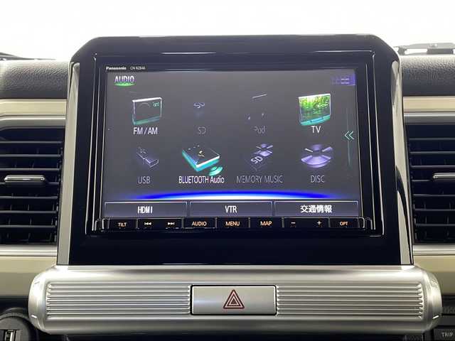 スズキ クロスビー HYBRID MZ 栃木県 2018(平30)年 1.5万km ラッシュイエローメタリック/ブラック2トーンルーフ 純正メモリーナビ(Panasonic CN-RZ846)/・Bluetooth/フルセグTV/CD/DVD/SD/USB/FM/AM/全周囲カメラ/スズキセーフティサポート/・デュアルセンサーブレーキサポート/・誤発進抑制/・車線逸脱抑制/・レーダークルーズコントロール/・標識認識/・先行車発進お知らせ　/シートヒーター(D/N席)/ドライブレコーダー/ビルトインETC/LEDヘッドライト/LEDフォグランプ/ドアバイザー/純正フロアマット/純正16インチアルミホイール/スマートキー×1本/サイド+カーテンエアバッグ