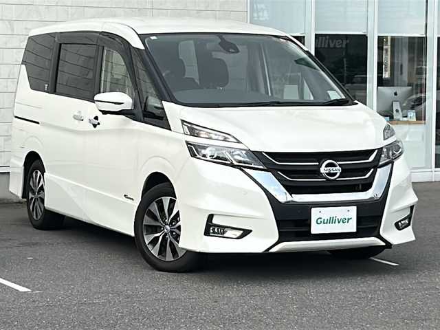 日産 セレナ ハイウェイスター G 茨城県 2016(平28)年 8.5万km ブリリアントホワイトパール AIS検査済み/セーフティパック/エマージェンシーブレーキ/純正ナビゲーション/フルセグTV/アラウンドビューモニター/後席フリップダウンモニター/両側電動スライドドア/LEDヘッドライト/スマートキー/スペアキー/プッシュスタート/純正アルミホイール/新車保証書