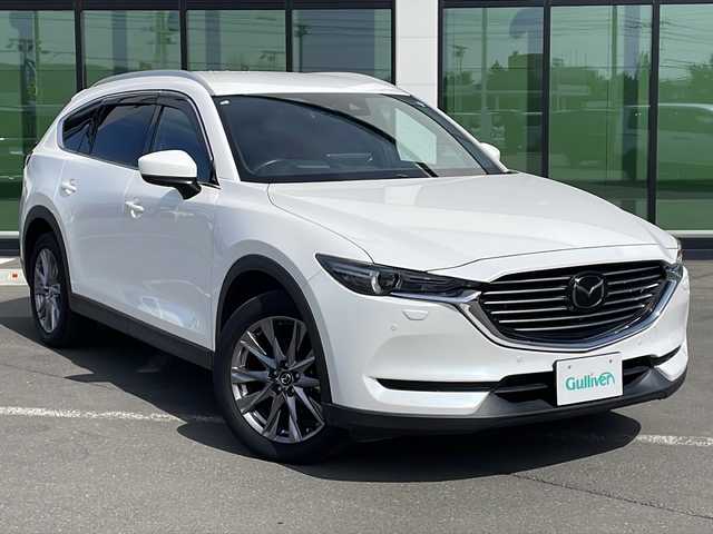 マツダ ＣＸ－８ 25T プロアクティブ 道東・釧路十勝 2019(令1)年 5.6万km スノーフレイクホワイトパールマイカ ・４WD/・アルパイン11インチフローティングナビ/（CD・DVD・SD・AM・FM・SD・BT・フルセグ）/・全方位カメラ/・電動格納ミラー/・ドアバイザー/・パワーバックドア/・レーンキープアシスト/・リアパーキングセンサー/・アイドリングストップ/・アダプティブクルーズコントロール/・革巻きステアリング/・スマートキー/・プッシュスタート/・MTモード付AT/・ステアリングヒーター/・前席シートヒーター/・ETC２．０/・社外AW付冬タイヤ積込