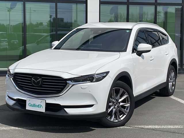 マツダ ＣＸ－８ 25T プロアクティブ 道東・釧路十勝 2019(令1)年 5.6万km スノーフレイクホワイトパールマイカ ・４WD/・アルパイン11インチフローティングナビ/（CD・DVD・SD・AM・FM・SD・BT・フルセグ）/・全方位カメラ/・電動格納ミラー/・ドアバイザー/・パワーバックドア/・レーンキープアシスト/・リアパーキングセンサー/・アイドリングストップ/・アダプティブクルーズコントロール/・革巻きステアリング/・スマートキー/・プッシュスタート/・MTモード付AT/・ステアリングヒーター/・前席シートヒーター/・ETC２．０/・社外AW付冬タイヤ積込