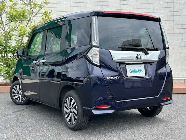 トヨタ ルーミー カスタムG 茨城県 2021(令3)年 3.1万km クールバイオレットクリスタルシャイン 純正9インチメモリナビ/AM/FM/フルセグTV/BT/USB/AppleCarPlay/AndroidAuto/バックカメラ/アラウンドビューモニター/横滑り防止装置/盗難防止装置/前後コーナーセンサー/パーキングアシスト/両側パワースライドドア/クルーズコントロール/LEDオートライト/シートヒーター/純正１４インチアルミホイール/アイドリングストップ/ステアリングリモコン/ブレーキホールド/USBポート/スマートキー/プッシュスタート/ビルドインETC