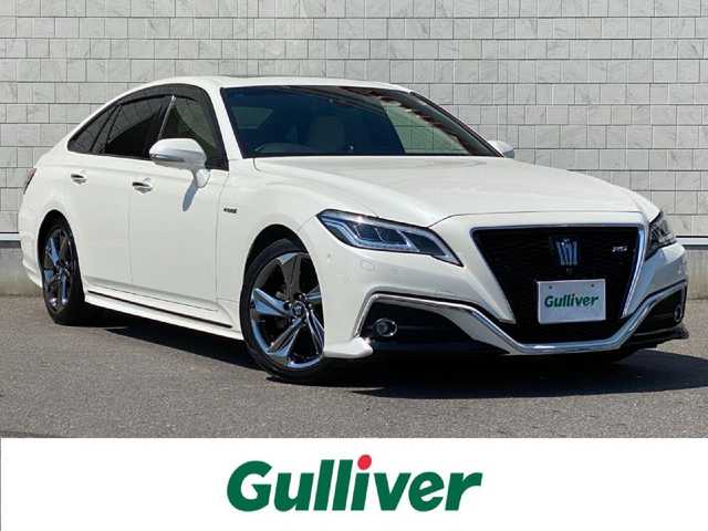 トヨタ クラウン ハイブリッド RS アドバンス 岐阜県 2018(平30)年 4.7万km ホワイトパールクリスタルシャイン サンルーフ　/ブラインドスポットモニター　/ヘッドアップディスプレイ　/メーカー純正SDナビ/bluetooth/フルセグTV/CD　/ドライブレコーダー　/パノラミックビューモニター　/デジタルインナーミラー/トヨタセーフティセンス/スペアキー/カードキー/白レザーシート/シートヒーター・エアシート/レーダークルーズコントロール/ビルトインETC2.0/取扱説明書/保証書