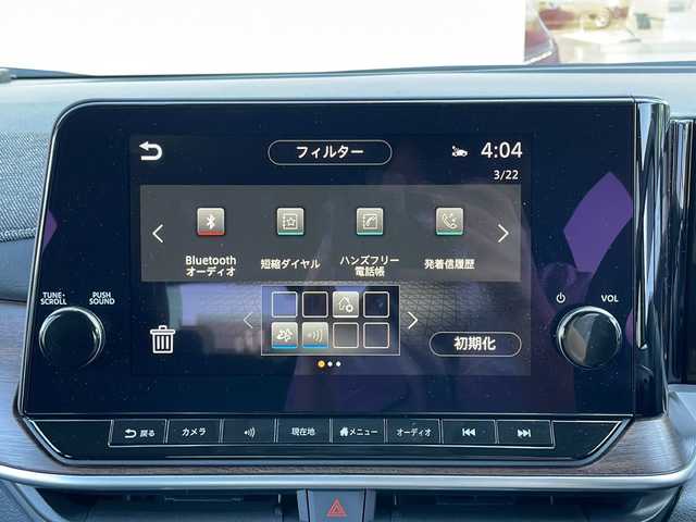 日産 オーラ G FOUR レザーエディション 道東・釧路十勝 2023(令5)年 2万km ガーネットレッド/スーパーブラック 2トーン 4WD/純正ナビ/　(AM/FM/BT/HDMI)/フルセグTV/アラウンドビューモニター/バックカメラ/2.0ETC/ハンドルヒーター/前席シートヒーター/前後コーナーセンサー/エマージェンシーブレーキ/レーダークルーズコントロール/側方支援/後側方支援/速度標識/前ドライブレコーダー/置くだけ充電/ステアリングスイッチ/電子パーキング/エンジンプッシュスタート