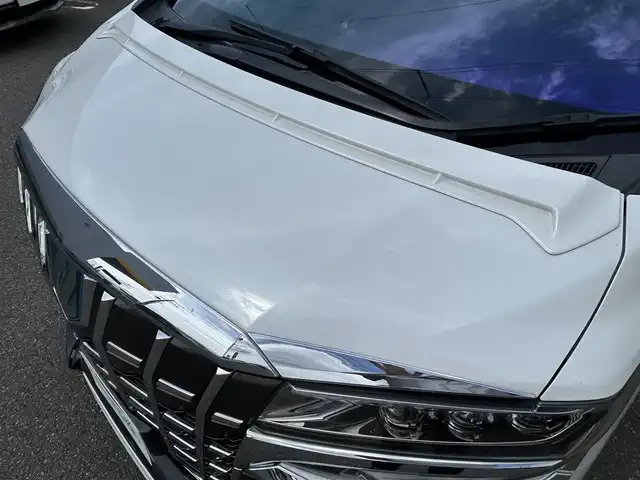 トヨタ アルファードハイブリット SR Cパッケージ 山形県 2019(令1)年 8.2万km ホワイトパールクリスタルシャイン 4WD/純正9インチナビ/ＪＢＬサウンド/純正フリップダウンモニター/全周囲カメラ/ＴＲＤフルエアロ/TRDマフラー/TEIN車高調/トヨタセーフティセンス/レーダークルーズコントロール/デジタルインナーミラー/純正ドライブレコーダー/ビルトインＥＴＣ/黒革シート/シートヒーター&ハンドルヒーター/禁煙車