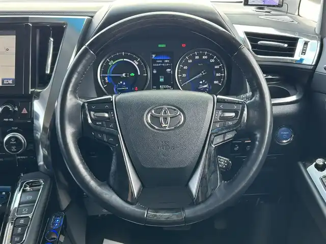 トヨタ アルファードハイブリット SR Cパッケージ 山形県 2019(令1)年 8.2万km ホワイトパールクリスタルシャイン 4WD/純正9インチナビ/ＪＢＬサウンド/純正フリップダウンモニター/全周囲カメラ/ＴＲＤフルエアロ/TRDマフラー/TEIN車高調/トヨタセーフティセンス/レーダークルーズコントロール/デジタルインナーミラー/純正ドライブレコーダー/ビルトインＥＴＣ/黒革シート/シートヒーター&ハンドルヒーター/禁煙車
