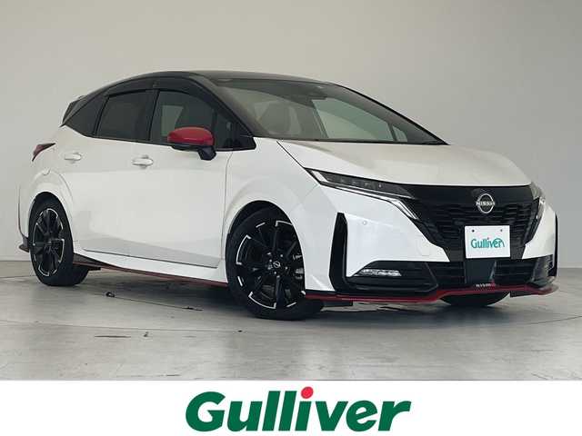 日産 オーラ ニスモ 愛知県 2022(令4)年 2.4万km ピュアホワイトパール / スーパーブラック 2トーン NISUMOエアロパーツ/純正9型ディズプレイオーディオナビ/三眼LEDヘッドライト/全方位カメラ/クルーズコントロール/コーナーセンサー/純正アルミホイール/ETC2.0/ブラインドスポットモニター/インテリジェントミラー/オートマチックハイビーム/ワイヤレス充電器/衝突軽減システム/フルセグ/Bluetooth/ステアリングスイッチ/スマートキー/プッシュスタート