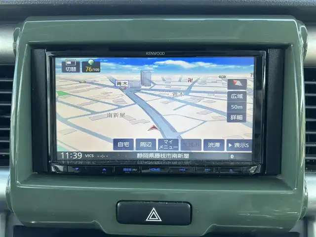 スズキ ハスラー G 静岡県 2019(令1)年 8.9万km クールカーキパールメタリック/ホワイト2トーンルーフ 社外ナビ　/・Ｂｌｕｅｔｏｏｔｈ接続　/・ＵＳＢ入力端子　/デュアルカメラブレーキサポート　/プッシュスタート　/スマートキー　/ステアリングスイッチ　/ベンチシート　/前席シートＨ　/助手席座面下収納　/ＥＴＣ