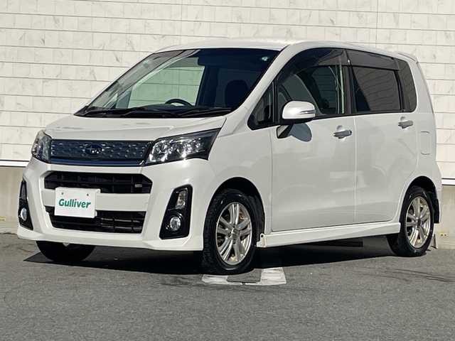 スバル ステラ カスタム RS 山形県 2013(平25)年 9.9万km パールホワイトⅢ MOMOステアリング/社外CDオーディオ/アイドリングストップ/スマートキー/プッシュスタート/サマータイヤ積込み