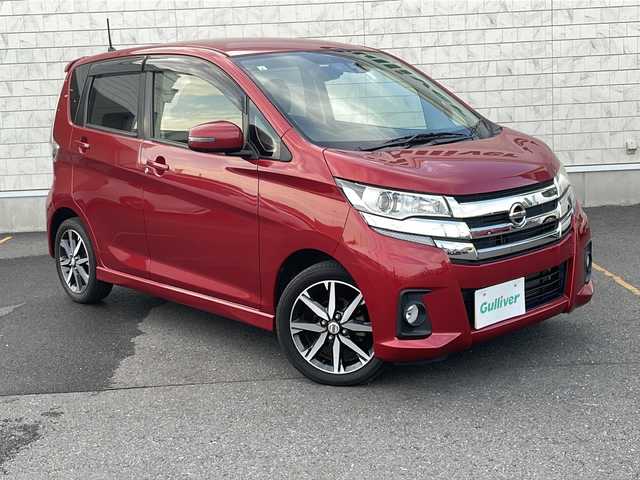 日産 デイズ ハイウェイスターG ターボ 茨城県 2017(平29)年 4.2万km スパークリングレッドM 純正ナビ　フルセグ/CD/BT/ラジオ/アラウンドビューモニター/クルーズコントロール/エマージェンシーブレーキ/純正フロアマット/電格ミラー/オートライト/オートハイビーム/フォグランプ/ETC/スマートキー/アイドリングストップ/プッシュスタート