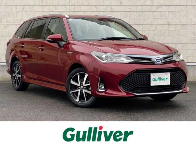 トヨタ カローラ フィールダー ハイブリッドG ダブルバイビー 岐阜県 2018(平30)年 5.1万km センシュアルレッドマイカ ワンオーナー/純正SDナビ(NSZT-W66T)/フルセグTV/Bluetooth/CD/DVD/トヨタセーフティセンス/・プリクラッシュセーフティシステム/・レーンディパーチャーアラート/・オートマチックハイビーム/・先行車発進告知機能/クルーズコントロール/クリアランスソナー/純正ドライブレコーダー(DRT-H66A)/バックカメラ/ハーフレザーシート/オートライト/LEDヘッドライト/純正１６インチＡＷ/純正フロアマット/スペアキー/スマートキー