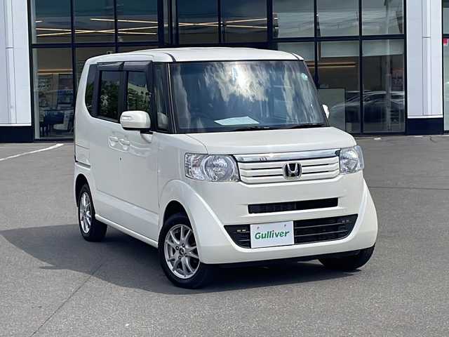 ホンダ Ｎ ＢＯＸ G Lパッケージ 青森県 2014(平26)年 5.6万km プレミアムホワイトパール ・4WD/・社外ナビ（MV-X701）/・フルセグ/・バックカメラ/・CD/DVD/SD/AV-IN/Bluetooth/・プッシュスタート/・スマートキー/・横滑り防止/・アイドリングストップ/・片側パワースライドドア/・ETC/・電動ミラー/・純正フロアマット/・ドアバイザー/・取扱説明書