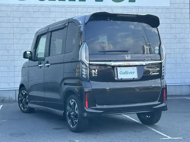 ホンダ Ｎ ＢＯＸ カスタム G L ターボ ホンダセンシング 静岡県 2018(平30)年 3.2万km プレミアムグラマラスブロンズP 純正8インチナビ/　（フルセグTV/Bluetooth/DVD/CD）/ホンダセンシング/衝突軽減ブレーキ/レーダークルーズコントロール/横滑り防止装置/バックカメラ/両側パワースライドドア/ハーフレザー/ビルトインETC/前方ナビ連動ドライブレコーダー/プッシュスタート/スマートキー/オートマチックハイビーム/オートライト/LEDヘッドライト/純正フロアマット/純正15インチアルミホイール/保証書/取扱説明書
