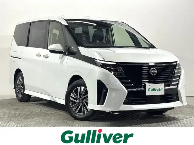 日産 セレナ e－パワー ハイウェイスター V 大阪府 2025(令7)年 0.1千km プリズムホワイト 登録済未使用車 ProPILOT 純正12.3incナビTV 360カメラ 後席モニター デジタルインナーミラー ETC2.0 ハーフレザー 衝突軽減 レーダーC BSM クリアランスソナー ワイヤレス充電