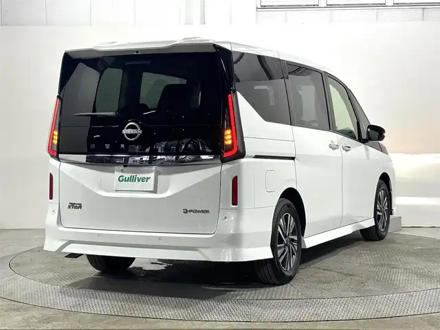 日産 セレナ e－パワー ハイウェイスター V 大阪府 2025(令7)年 0.1千km プリズムホワイト 登録済未使用車 ProPILOT 純正12.3incナビTV 360カメラ 後席モニター デジタルインナーミラー ETC2.0 ハーフレザー 衝突軽減 レーダーC BSM クリアランスソナー ワイヤレス充電