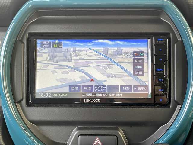 スズキ ハスラー HYBRID G 広島県 2023(令5)年 5.9万km ブルーイッシュブラックパール3 禁煙車/デュアルカメラブレーキサポート/車線逸脱警報/レーンキープアシスト/リアコーナーセンサー/レーダークルーズコントロール/純正ナビ/・ワンセグ/CD・DVD/Bluetooth/SD/バックカメラ/シートヒーター/社外LEDヘッドライト/前方ドライブレコーダー（DRV-353C）/ETC/W+サイド+カーテンエアバック