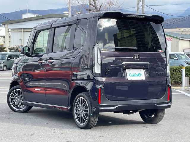 ホンダ Ｎ ＢＯＸ カスタム ターボ 長野県 2023(令5)年 1.5万km トワイライトミストブラックパール 禁煙車/4WD/純正ナビ//Bluetooth/CD/DVD/フルセグTV/USB入力端子(タイプCあり)/両側パワースライドドア/ハーフレザーシート/前席シートヒーター/ETC/純正AW15インチ/ホンダセンシング/・衝突軽減ブレーキ/・先行者発進お知らせ機能/・路外逸脱抑制機能/・レーダークルーズコントロール/アイドリングストップ/電動パーキングブレーキ/ブレーキホールド/パドルシフト/LEDヘッドライト/オートマチックハイビーム/プッシュスタート/スマートキー