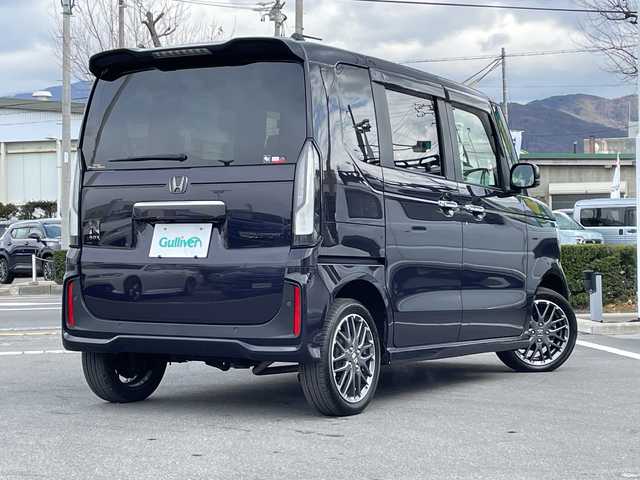 ホンダ Ｎ ＢＯＸ カスタム ターボ 長野県 2023(令5)年 1.5万km トワイライトミストブラックパール 禁煙車/4WD/純正ナビ//Bluetooth/CD/DVD/フルセグTV/USB入力端子(タイプCあり)/両側パワースライドドア/ハーフレザーシート/前席シートヒーター/ETC/純正AW15インチ/ホンダセンシング/・衝突軽減ブレーキ/・先行者発進お知らせ機能/・路外逸脱抑制機能/・レーダークルーズコントロール/アイドリングストップ/電動パーキングブレーキ/ブレーキホールド/パドルシフト/LEDヘッドライト/オートマチックハイビーム/プッシュスタート/スマートキー