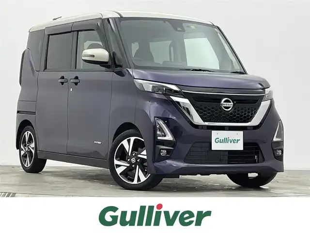 日産 ルークス HWS Gターボ プロパイロットED 宮城県 2020(令2)年 1.7万km パープルⅡ 純正9型ナビ/プロパイロット/両側パワースライドドア/アラウンドビューモニター/前後ソナー/エマージェンシーブレーキ/車線逸脱警報/オートハイビーム/ドライブレコーダー/ETC/LEDヘッドライト/禁煙車