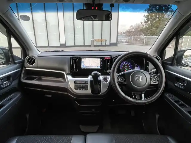 ホンダ Ｎ ＷＧＮ カスタム G ターボパッケージ 大阪府 2015(平27)年 7.2万km スマートブラック 純正ナビ/・Bluetooth/フルセグTV/CD/DVD/ラジオ/　MusicRsck/主要装備/・バックカメラ/・シティブレーキアクティブシステム/・クルーズコントロール/・パドルシフト/・横滑り防止装置/・LEDヘッドライト/・ハーフレザーシート/・ベンチシート/・フルフラット/・純正フロアマット/・純正AW/・ステアリングリモコン/・ダブルサイド＋カーテンエアバック/・ETC