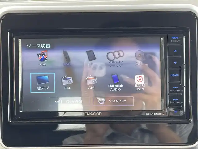 スズキ スペーシア カスタム HYBRID XS ターボ 千葉県 2020(令2)年 3.6万km ブルーイッシュブラックパール3 デュアルセンサーブレーキサポート/純正SDナビ【KXM-E505W】/・CD/DVD/MSV/Bluetooth/フルセグ/バックカメラ/両後パワースライドドア/ハーフレザーシート/運転席シートヒーター/クルーズコントロール/車線逸脱警報/スマートキー/社外前後ドライブレコーダー【ZDR025】/純正ビルトインETC/パドルシフト/コーナーセンサー/純正LEDヘッドライト/フォグランプ/純正15インチアルミホイール/本革巻きステアリング/ドアバイザー/サイド＆カーテンエアバッグ/新車時保証書＆取扱説明書